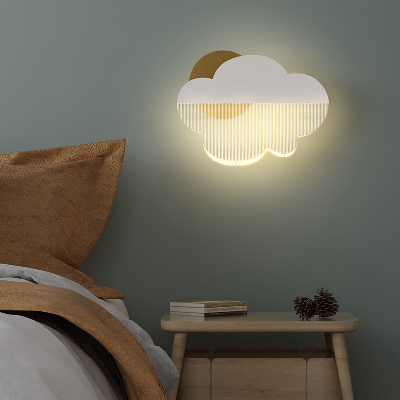 Simplicity Iron Acrylic Cloud Shade LED Wall Sconce Lamp