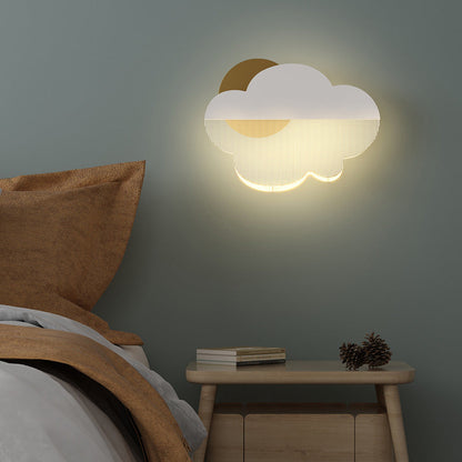 Simplicity Iron Acrylic Cloud Shade LED Wall Sconce Lamp