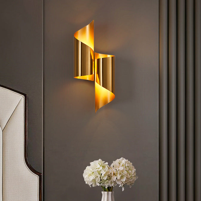 Modern Luxury Double Cylinder Iron 2-Light Wall Sconce Lamp