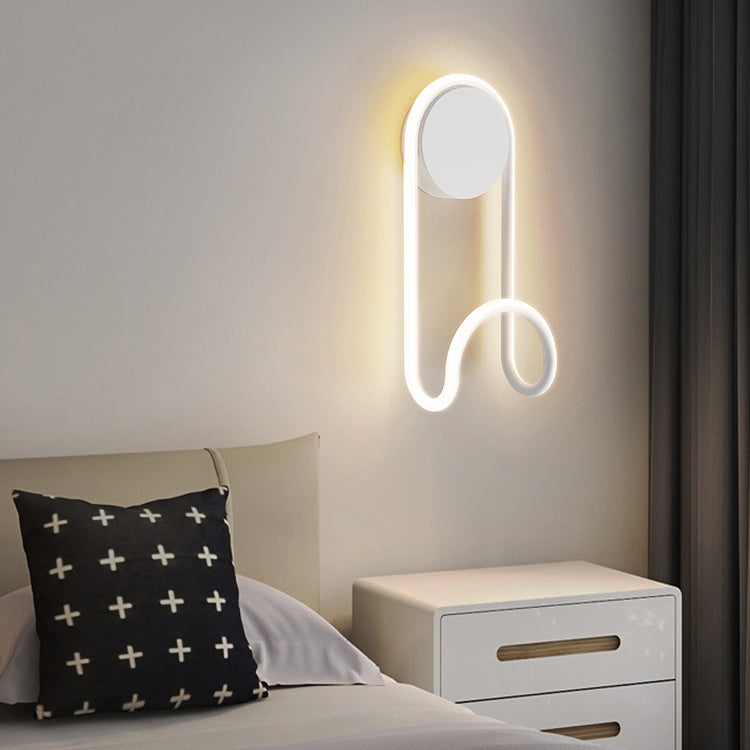 Scandinavian Acrylic Round Hook Led Wall Sconce Lamp