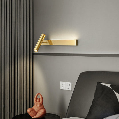 Luxury Rectangle Cylinder Full Copper LED Wall Sconce Lamp