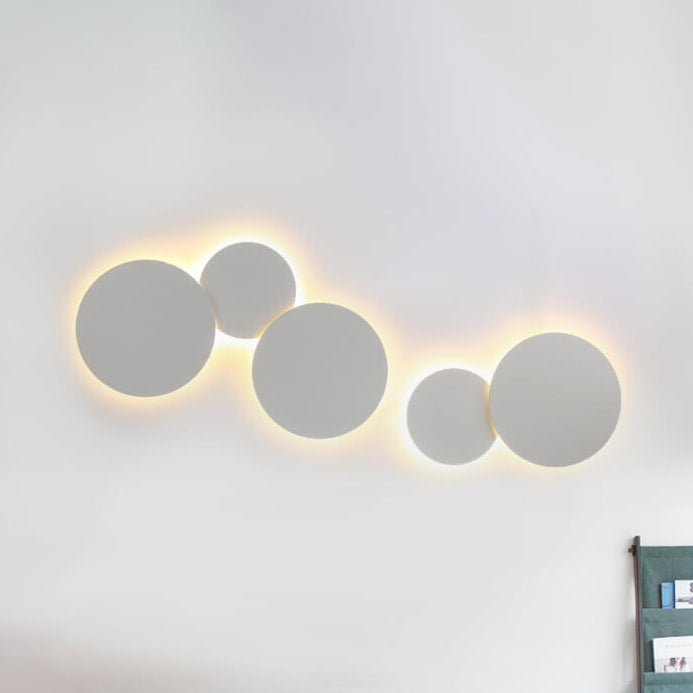 Modern Minimalist Round Eclipse Iron LED Wall Sconce Lamp
