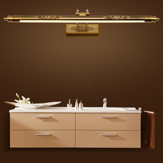 Iron Rocker Arm LED Vanity Mirror Front Wall Sconce Lamp