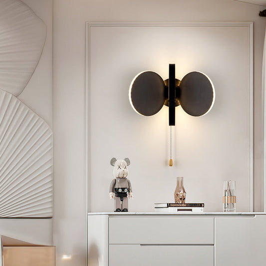 Round Aluminum Iron Silicone LED Wall Sconce Lamp