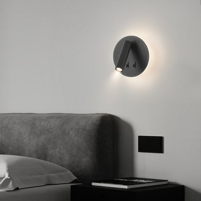Simplicity Aluminum Rotate Circular LED Wall Sconce Lamp