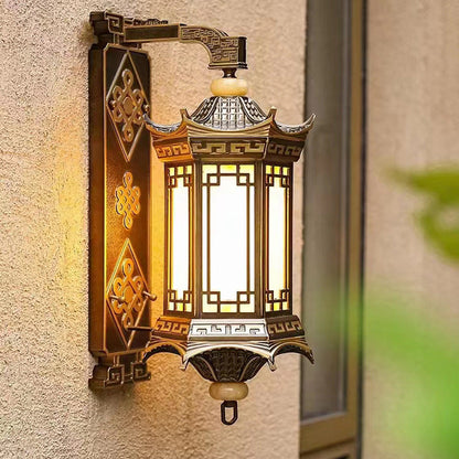 Aluminum Imitation Marble Shade 1-Light Wall Sconce Lamp