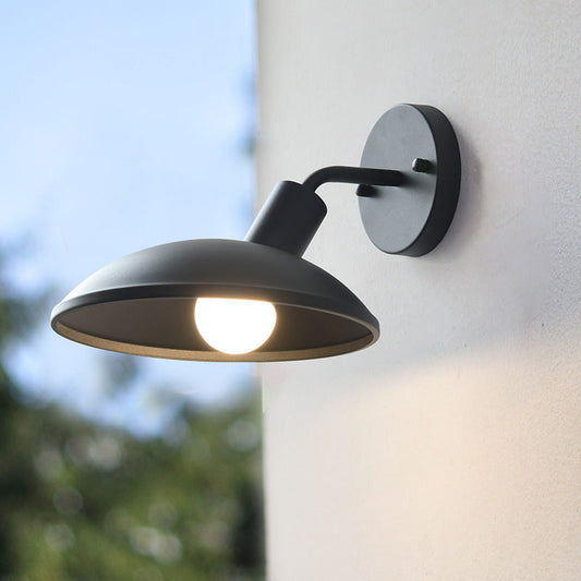 Minimalist Waterproof Round Iron 1-Light Wall Sconce Lamp