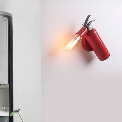 Creative Fire Extinguisher Iron 1-Light Wall Sconce Lamp