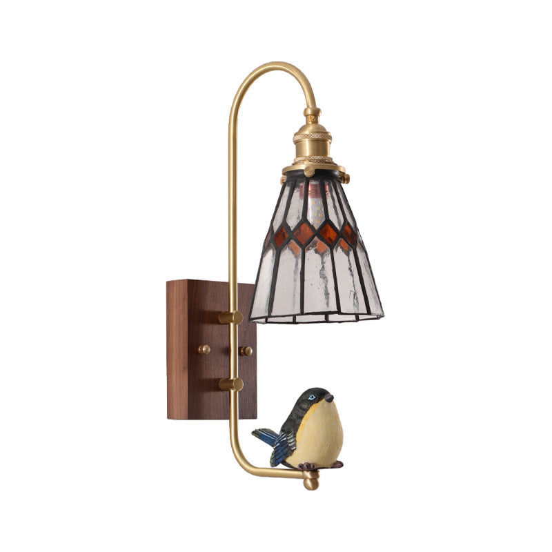 Traditional Resin Bird Angel 1-Light Wall Sconce Lamp