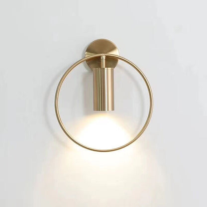 Simplicity Iron Circle Cylinder 1-Light Wall Sconce Lamp