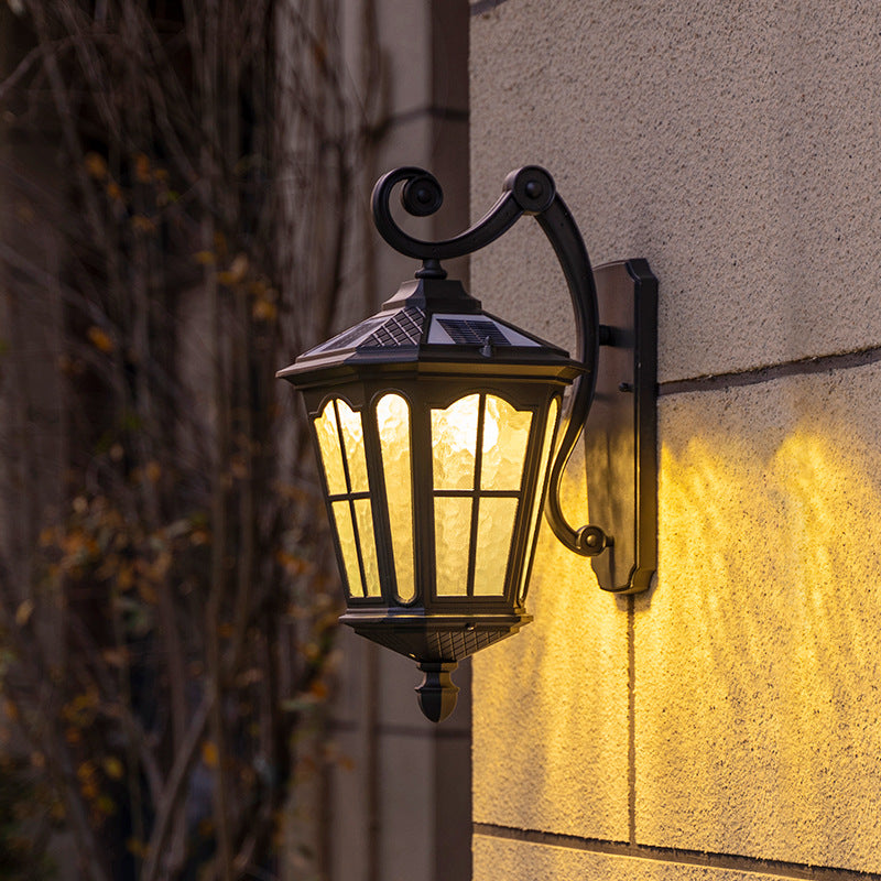 Farmhouse Aluminum Glass 1-Light Outdoor Wall Sconce Lamp