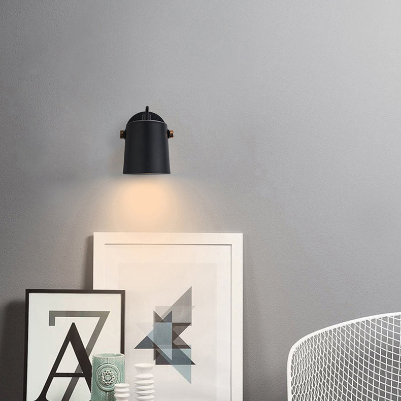 Minimalist Rotatable Cylinder Iron 1-Light Wall Sconce Lamp