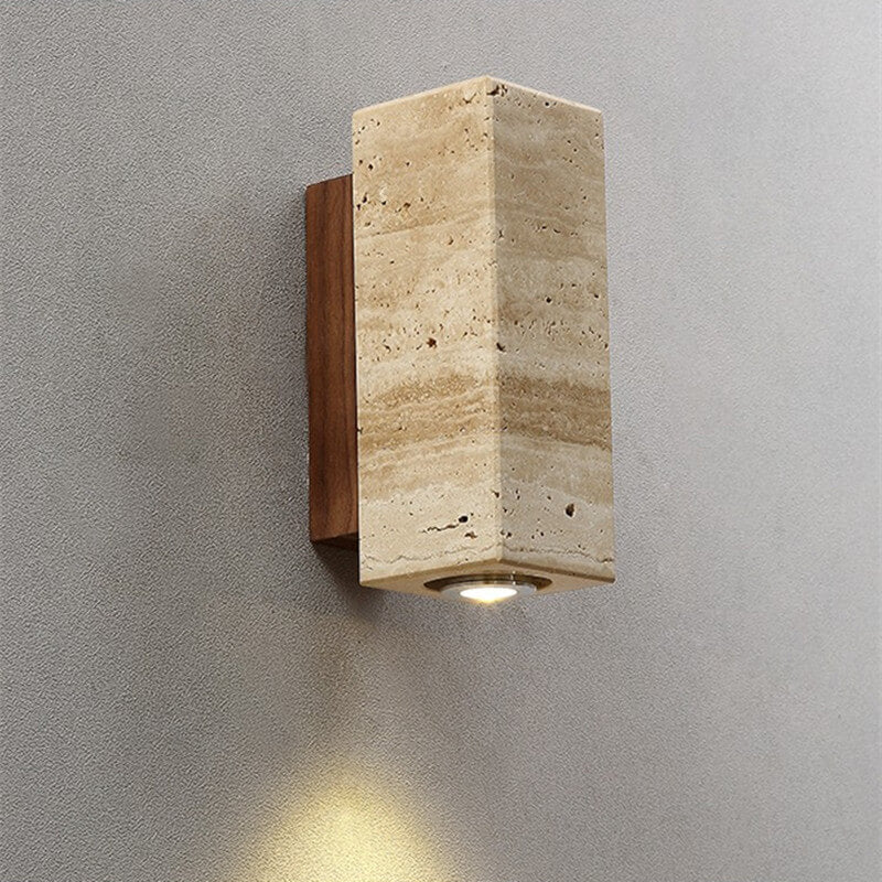 Japanese Rubber Wood 1-Light Spotlight Wall Sconce Lamp