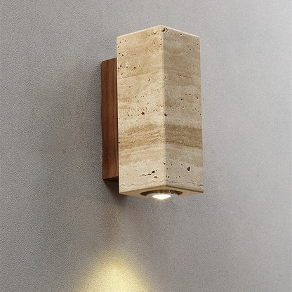 Japanese Rubber Wood 1-Light Spotlight Wall Sconce Lamp