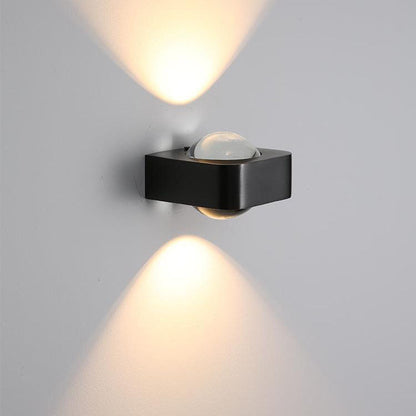 Rectangle Stainless Steel Copper Glass LED Wall Sconce Lamp