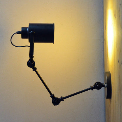 Cylinder Swing Arm Iron Aluminium 1-Light Wall Sconce Lamp