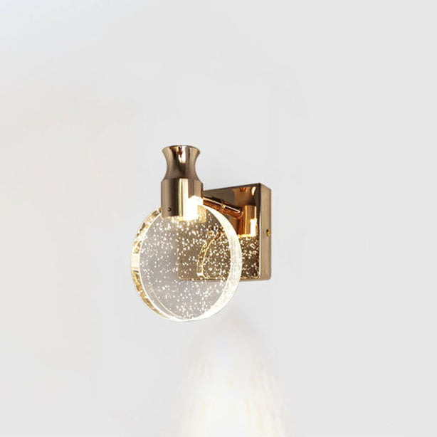 Nordic Hardware Crystal Round LED Wall Sconce Lamp