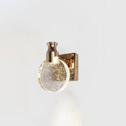 Nordic Hardware Crystal Round LED Wall Sconce Lamp