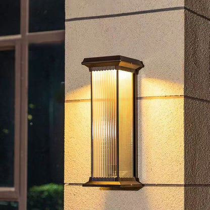 Waterproof Glass 1/2 Light Outdoor Wall Sconce Lamp