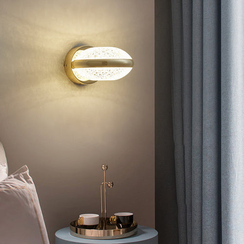 Luxury Iron PMMA Elliptical Round LED Wall Sconce Lamp
