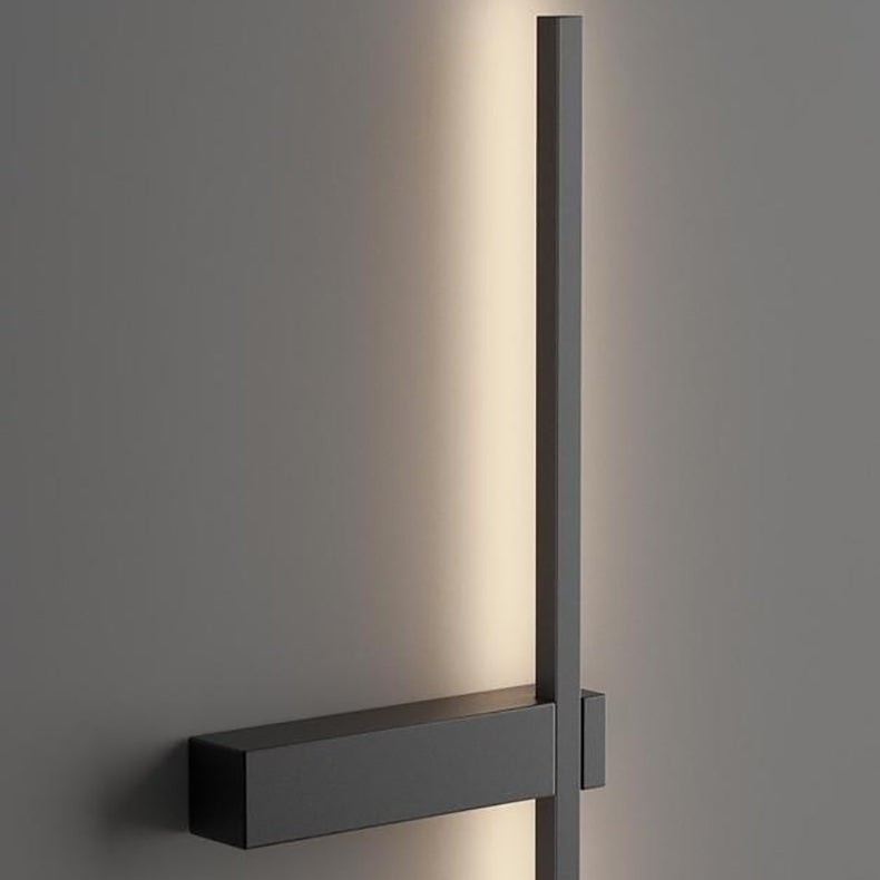 Straight Line Silicone Copper LED Wall Sconce Lamp