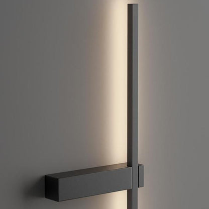 Straight Line Silicone Copper LED Wall Sconce Lamp