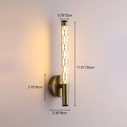 Minimalist Cylindrical Hollow Iron PC LED Wall Sconce Lamp
