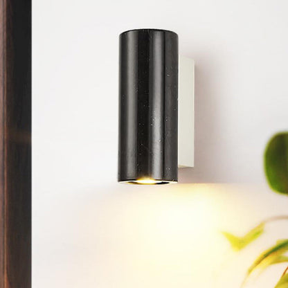 Waterproof Cylinder Marble 1-Light Wall Sconce Lamp