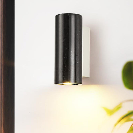 Waterproof Cylinder Marble 1-Light Wall Sconce Lamp