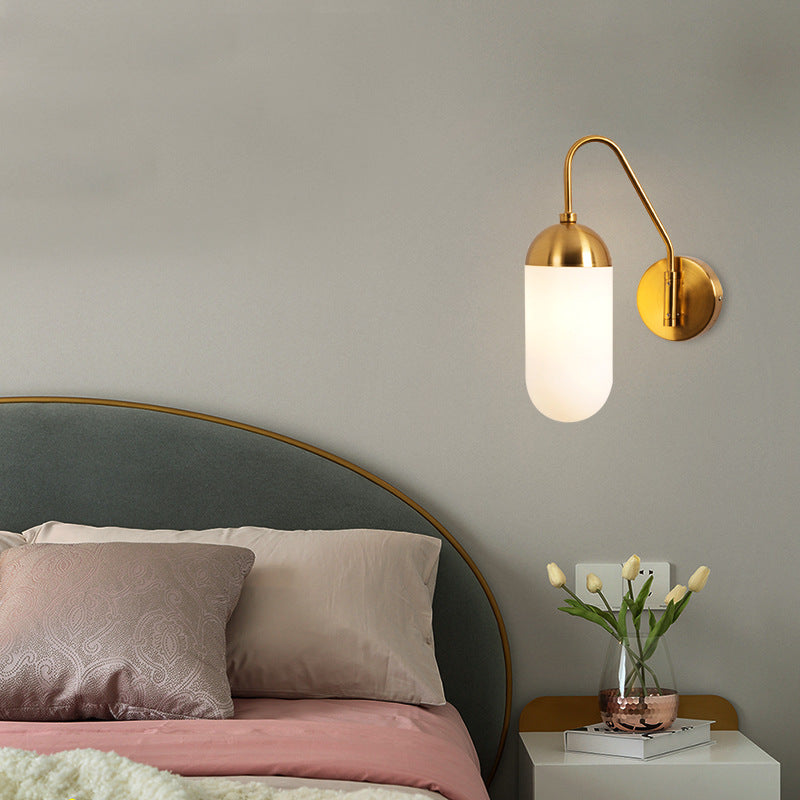 Iron Column 1-Light Swing Arm Long Pole Wall Sconce Lamp