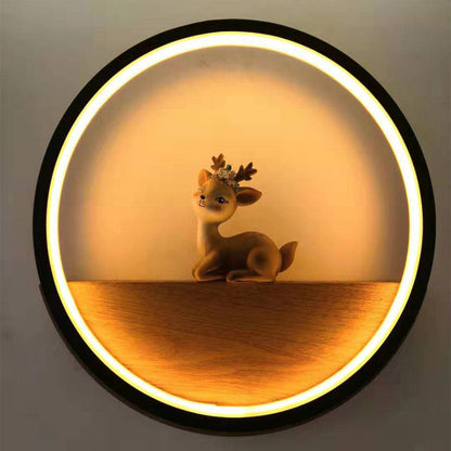 Creative Silicone Iron Aluminum Deer LED Wall Sconce Lamp