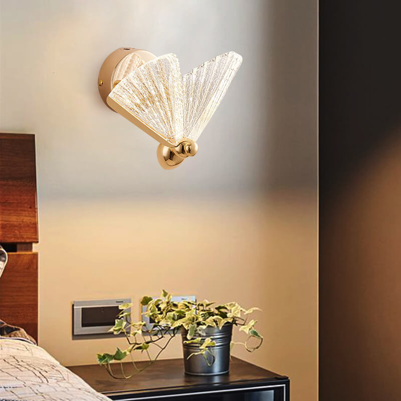 Creative Zinc Alloy Acrylic Butterfly LED Wall Sconce Lamp
