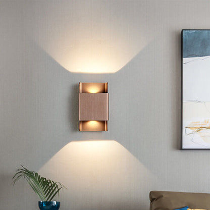 Rectangular Double-headed Aluminum LED COB Wall Sconce Lamp