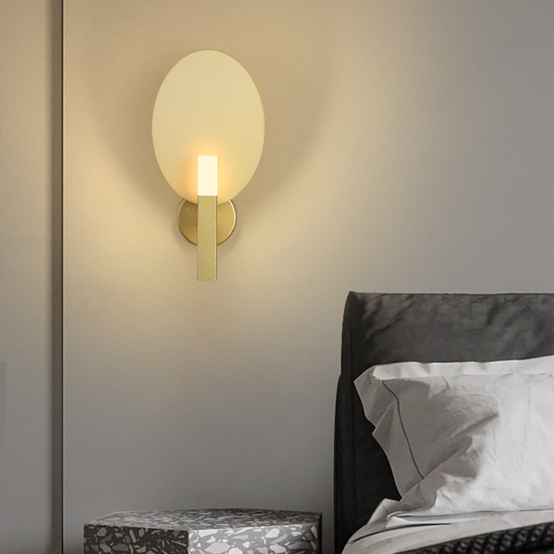 Light Color Oval Hardware Acrylic LED Wall Sconce Lamp