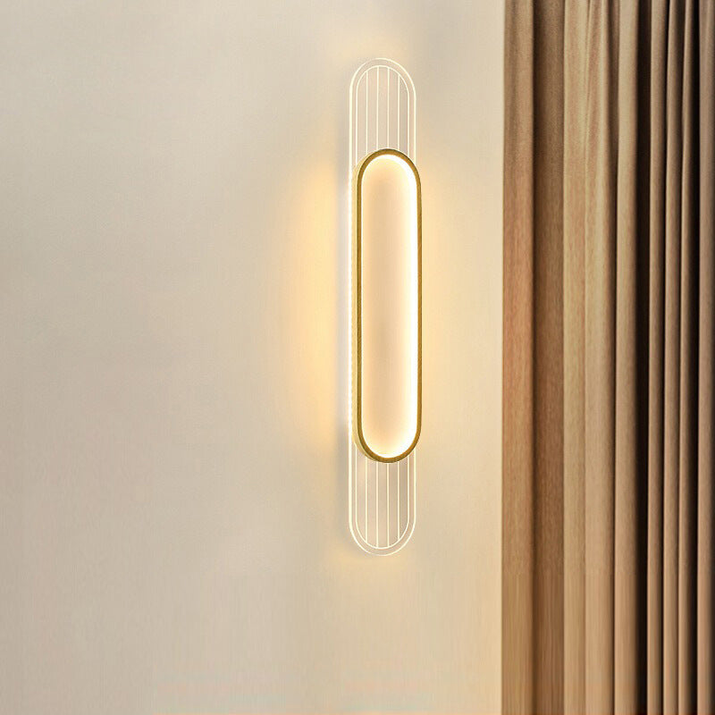 Simplicity Grille Ellipse Shade LED Wall Sconce Lamp