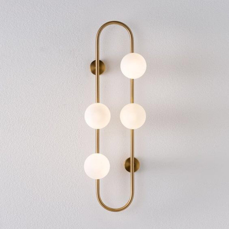 Scandinavian Ring Orb Iron Glass 4-Light Wall Sconce Lamp