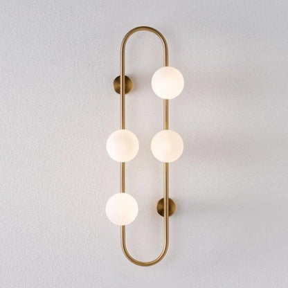 Scandinavian Ring Orb Iron Glass 4-Light Wall Sconce Lamp