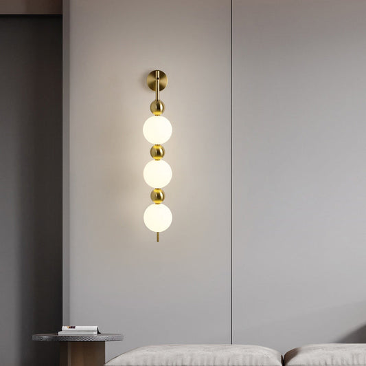 Round Ball String Aluminum Plastic LED Wall Sconce Lamp