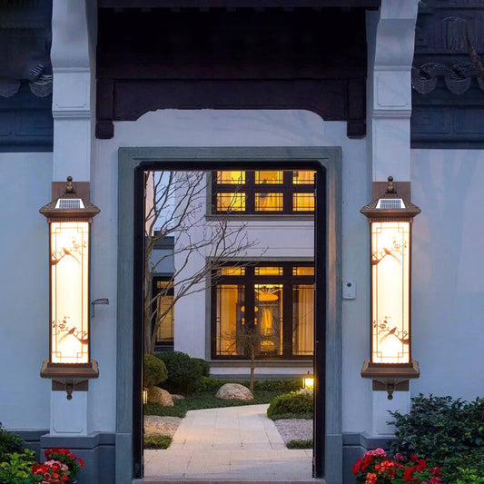 Chinese Aluminum Glass Solar LED Wall Sconce Lamp
