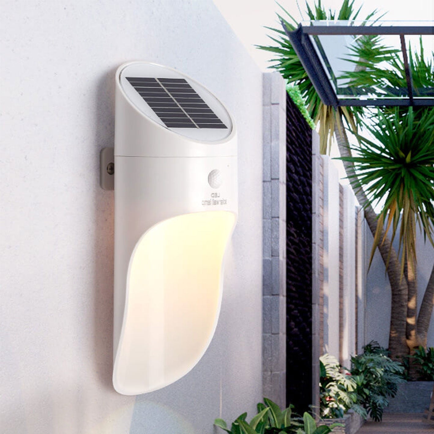 Solar LED Sensor Outdoor Waterproof Wall Sconce Lamp