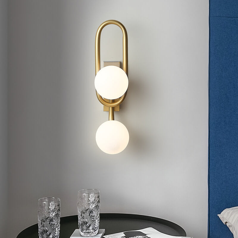 Light Luxury Iron Gold Magic Bean 2-Light Wall Sconce Lamp
