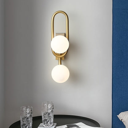 Light Luxury Iron Gold Magic Bean 2-Light Wall Sconce Lamp