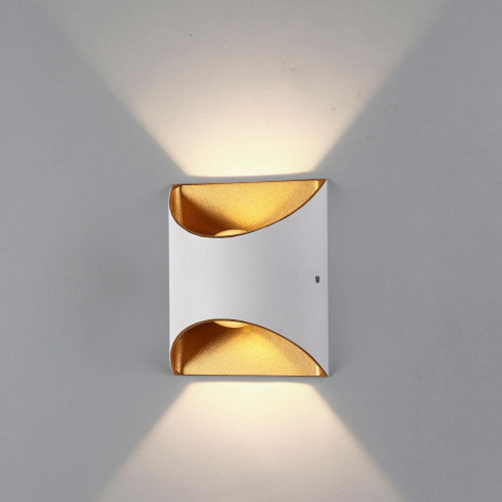 Solid Square Outdoor Waterproof LED Wall Sconce Lamp