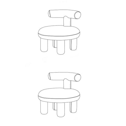 Contemporary Fabric Wood Chair