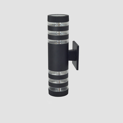 Simplicity Acrylic Glass Cylinder 2-Light Wall Sconce Lamp