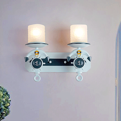 Mediterranean Iron Ship Anchor 1/2-Light Wall Sconce Lamp