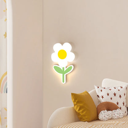 Minimalist Iron Sunflower Acrylic LED Wall Sconce Lamp