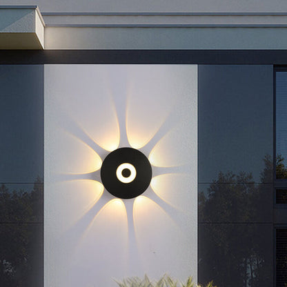 Black Indoor Outdoor Waterproof LED Wall Sconce Lamp