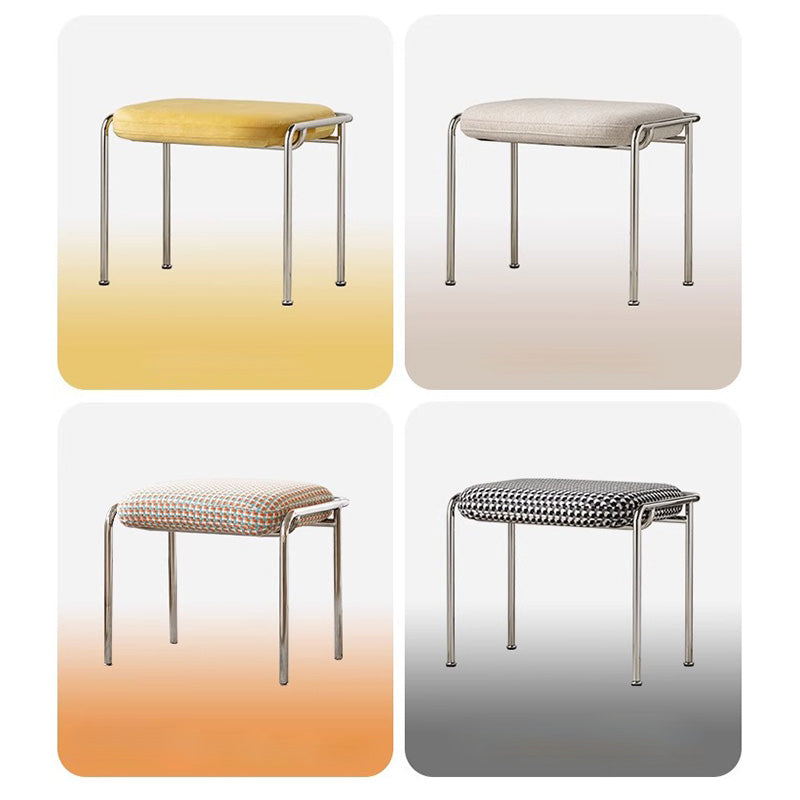 Contemporary Stainless Steel Vanity Stool