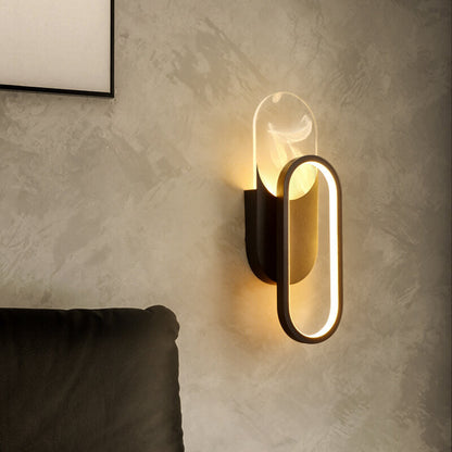 Light Feather Effect Acrylic Geometric LED Wall Sconce Lamp